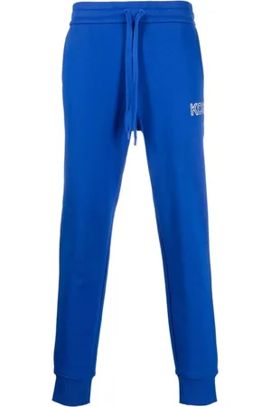 Michael Kors Bukser, Herre, Blå, L, Bomuld, Blå Bomuld Jogger Activewear