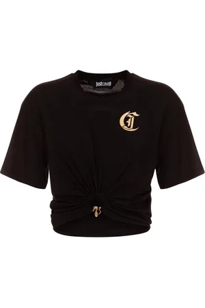 Roberto Cavalli Top, Dame, Sort, M, Bomuld, T-shirts og Polos