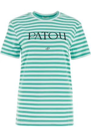 Patou Top, Dame, Flerfarvet, XS, Bomuld, Stilfuld Broderet Bomuld T-shirt