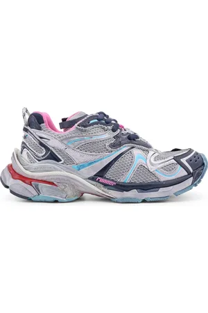 Balenciaga Sko, Herre, Flerfarvet, 37 EU, Nylon, Mesh Runner Sneakers med brugt effekt