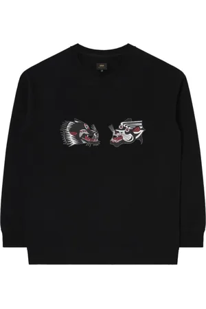 Edwin Sweathshirts & Hoodies, Herre, Sort, L, Bomuld, Sort Sweater Tattoo Samarbejde