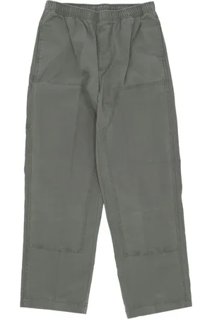 Obey Bukser, Herre, Grøn, L, Bomuld, Canvas Pant med Dobbelt Stof Knæ