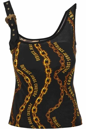 VERSACE Top, Dame, Sort, 2XS, Bomuld, Top