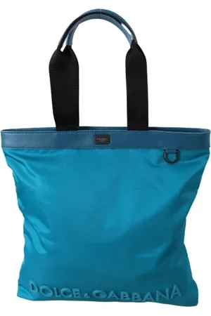 Dolce & Gabbana Pre-owned, Dame, Blå, ONE SIZE, Uld, Pre-owned nylon skuldertasker