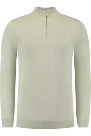 Pure Path Strik, Herre, Grøn, L, Nylon, Essentiel Strik Halfzip Sweater Grøn
