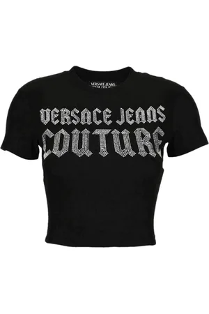 VERSACE Top, Dame, Sort, L, Bomuld, T-shirts og Polos