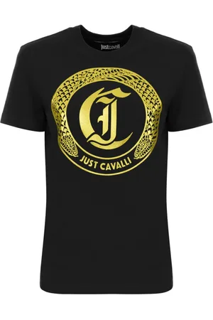 Roberto Cavalli Top, Dame, Sort, XL, Bomuld, T-shirts og Polos
