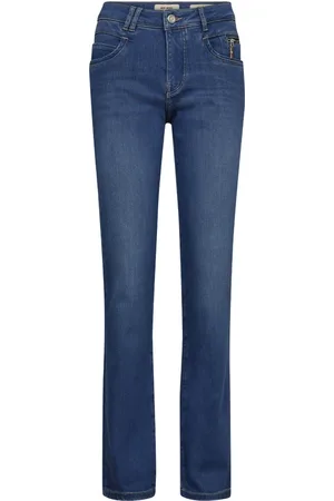 Mos Mosh Jeans, Dame, Blå, W31, Bomuld, Deluxe Mid Jeans