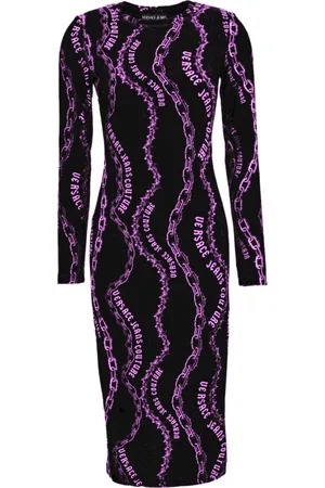 VERSACE Kjole, Dame, Sort, 2XS, Polyester, Kjoler