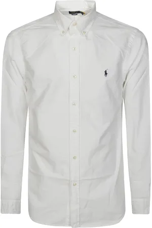 Ralph Lauren Skjorte, Herre, Hvid, XL, Bomuld, Oxford Skjorte