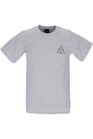 Huf Top, Herre, Grå, L, Bomuld, Trekantet T-shirt til mænd