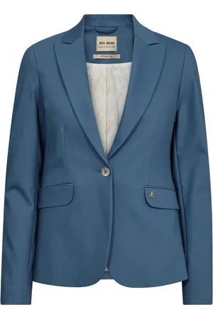 Mos Mosh Jakke, Dame, Blå, M, Bomuld, Klassisk Night Blazer i Bluesteel