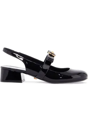 VERSACE Sko, Dame, Sort, 36 EU, Læder, Laklæder bånd slingback pumps