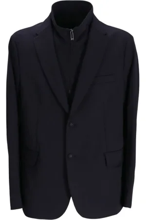 Emporio Armani Jakke, Herre, Blå, S, Jersey Tec Blazer Jakke