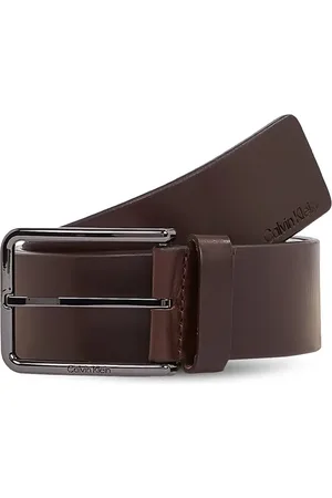 Calvin Klein Tilbehør, Herre, Brun, 105 CM, Læder, Læderbælte Efterår/Vinter Kollektion