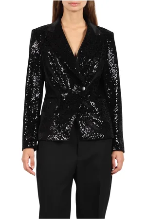 TAGLIATORE Jakke, Dame, Sort, L, Uld, Alicya Sequins Blazer