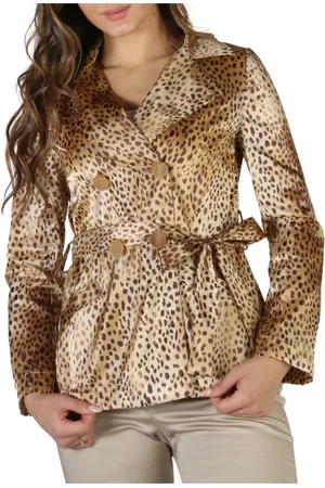 Fontana Jakke, Dame, Brun, XS, Leopard Print Jakke til Kvinder