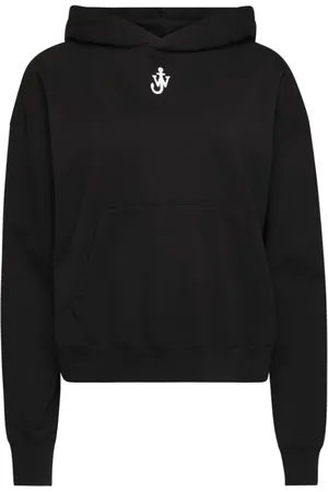 J.W.Anderson Sweathshirts & Hoodies, Dame, Sort, S, Bomuld, Sort Klassisk Hættetrøje