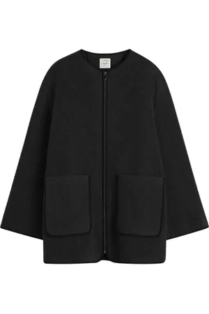 Totême Jakke, Dame, Sort, L, Uld, Uldjakke med Chic Design