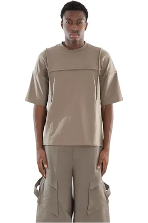 HELIOT EMIL Top, Herre, , S, Støvet Grøn H-Binding Tee