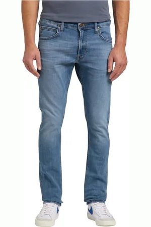 Lee Jeans, Herre, Blå, W33, Denim, Slim-fit jeans