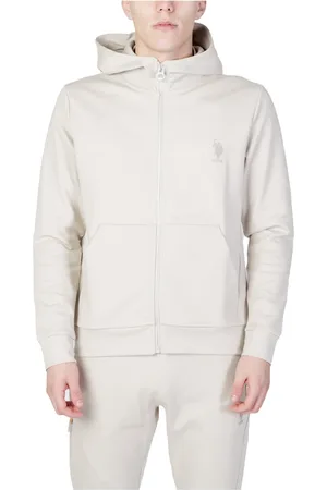 U.S. Polo Assn. Sweathshirts & Hoodies, Herre, , L, Bomuld, Herre Fleece Zip-Up Hoodie Sand