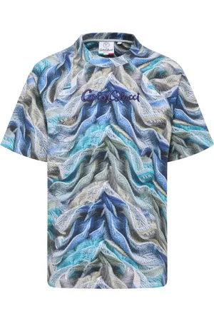 Carlo Colucci Top, Herre, Blå, M, Innovativ Strik T-shirt - Urban Elegance