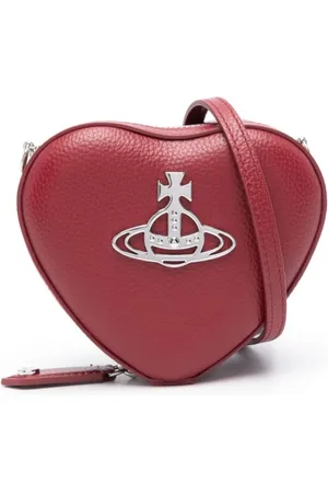 Vivienne Westwood Taske, Dame, Rød, ONE SIZE, Læder, Rød Imiteret Læder Hjerte Motiv Taske