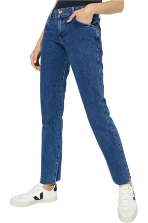 ONE TEASPOON Jeans, Dame, Blå, 2XS, Bomuld, Blå Trucker Straight Low Waist Jeans