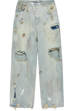 Vetements Jeans, Herre, Blå, W30, Bomuld, Jeans med slidt effekt