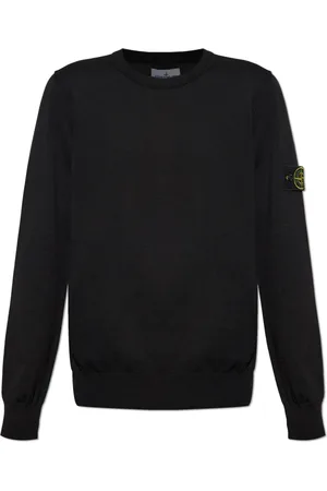 Stone Island Strik, Herre, Sort, M, Bomuld, Trøje med logo
