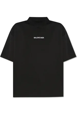 Balenciaga Top, Dame, Sort, M, Bomuld, T-shirt med logo
