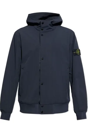 Stone Island Jakke, Herre, Blå, S, Uld, Jakke Let Soft Shell-R