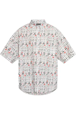 Balenciaga Skjorte, Herre, Hvid, 2XL, Skjorte med lomme