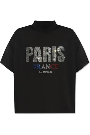 Balenciaga Top, Dame, Sort, L, Bomuld, T-shirt med Logo