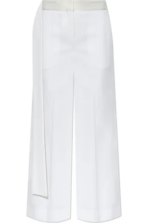 Victoria Beckham Bukser, Dame, Hvid, 2XS, Uld, Bukser med læg