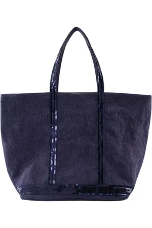 Vanessa Bruno Taske, Dame, Blå, ONE SIZE, Linned, Blå Linned Shopper Taske Dobbelt Slid