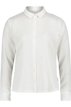 Betty & Co Bluser & Skjorter, Dame, Hvid, M, Bluse skjorte med krave