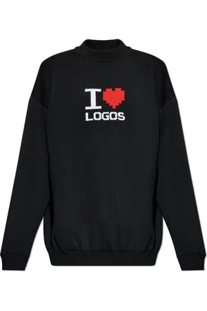 Vetements Strik, Herre, Sort, XL, Trøje med logo