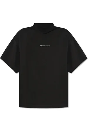 Balenciaga Top, Dame, Sort, S, Bomuld, T-shirt med logo