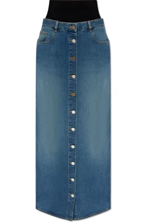 Alaïa Nederdel, Dame, Blå, S, Denim, Denim nederdel
