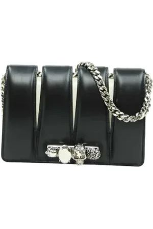 Alexander McQueen Pre-owned, Dame, Sort, ONE SIZE, Uld, Pre-owned Laeder hndtasker