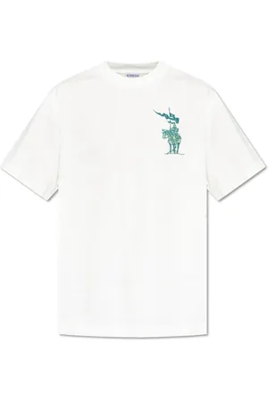 Burberry Top, Herre, Hvid, S, Bomuld, T-shirt med trykt logo