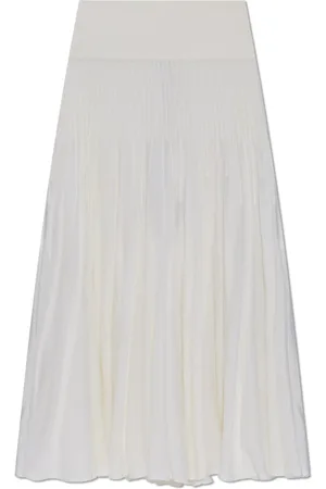 Alaïa Nederdel, Dame, Hvid, S, Uld, Uldnederdel