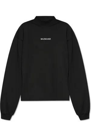 Balenciaga Top, Dame, Sort, L, Bomuld, Langærmet T-shirt
