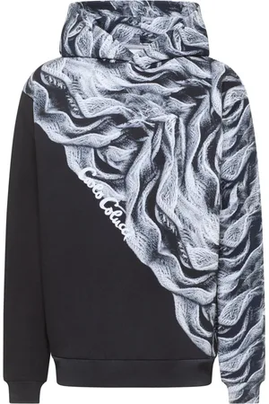 Carlo Colucci Sweathshirts & Hoodies, Herre, Sort, XL, Minimalistisk Strik Hættetrøje
