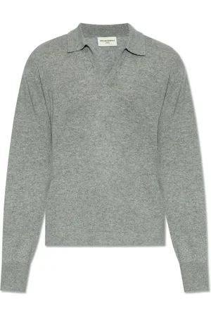 OFFICINE GENERALE Strik, Herre, Grå, M, Cashmere, Kashmir sweater