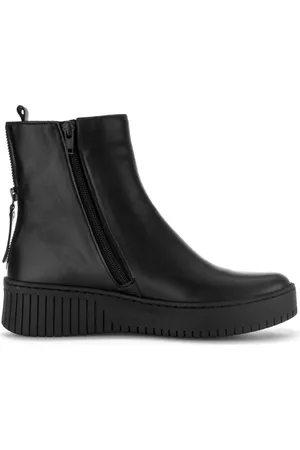 Gabor Sko, Dame, Sort, 38 EU, Læder, Sorte Lukkede Booties Ankelstøvler Kvinder