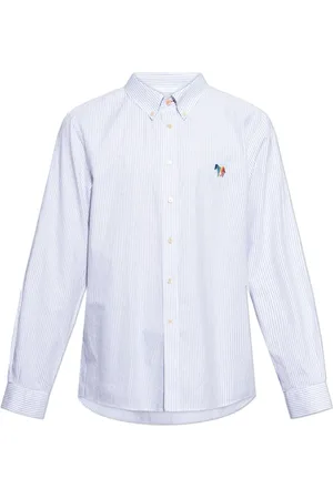 Paul Smith Skjorte, Herre, Hvid, S, Bomuld, Skjorte med stribet mønster