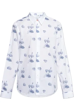 Paul Smith Skjorte, Herre, Hvid, 2XL, Bomuld, Skjorte med blomstermotiv